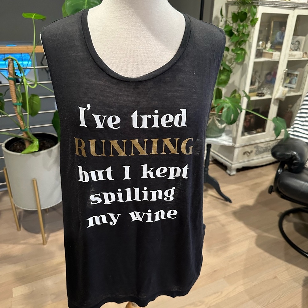 Express Black Graphic Tank Top